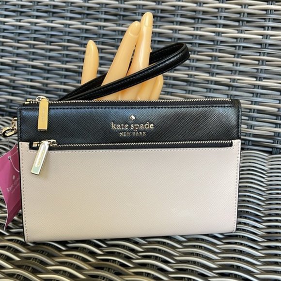 Kate Spade Staci Medium Wristlet Warm Beige - Picture 2 of 16